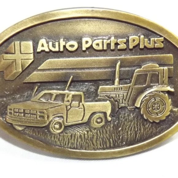 Vintage Auto Parts Plus Agriculture Industry Belt Buckle - Picture 3 of 6